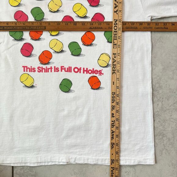 VINTAGE 1991 Lifesavers Candy Holes Promo Graphic T-shirt Mens Single Stitch - Picture 8 of 8